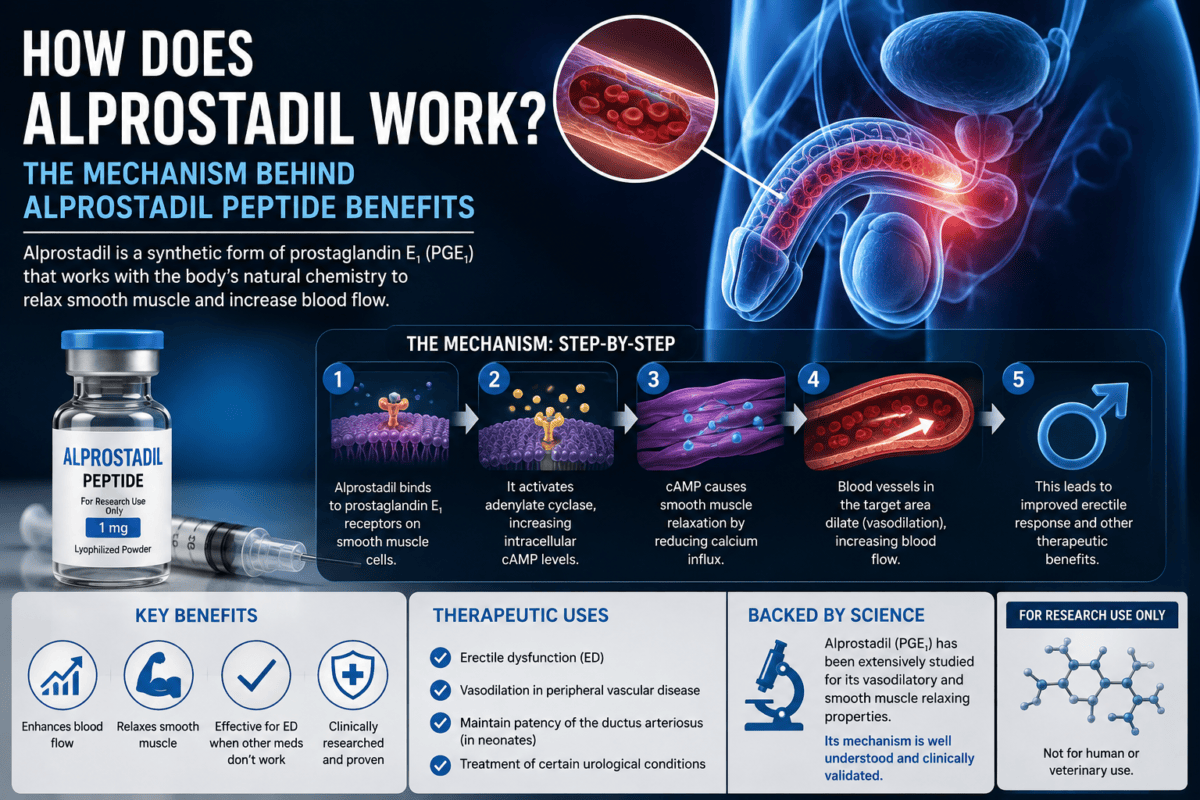 The Powerful Truth About Alprostadil Peptide Benefits: Uses, How It Works, Effectiveness & Safety Alprostadil Peptide Benefits