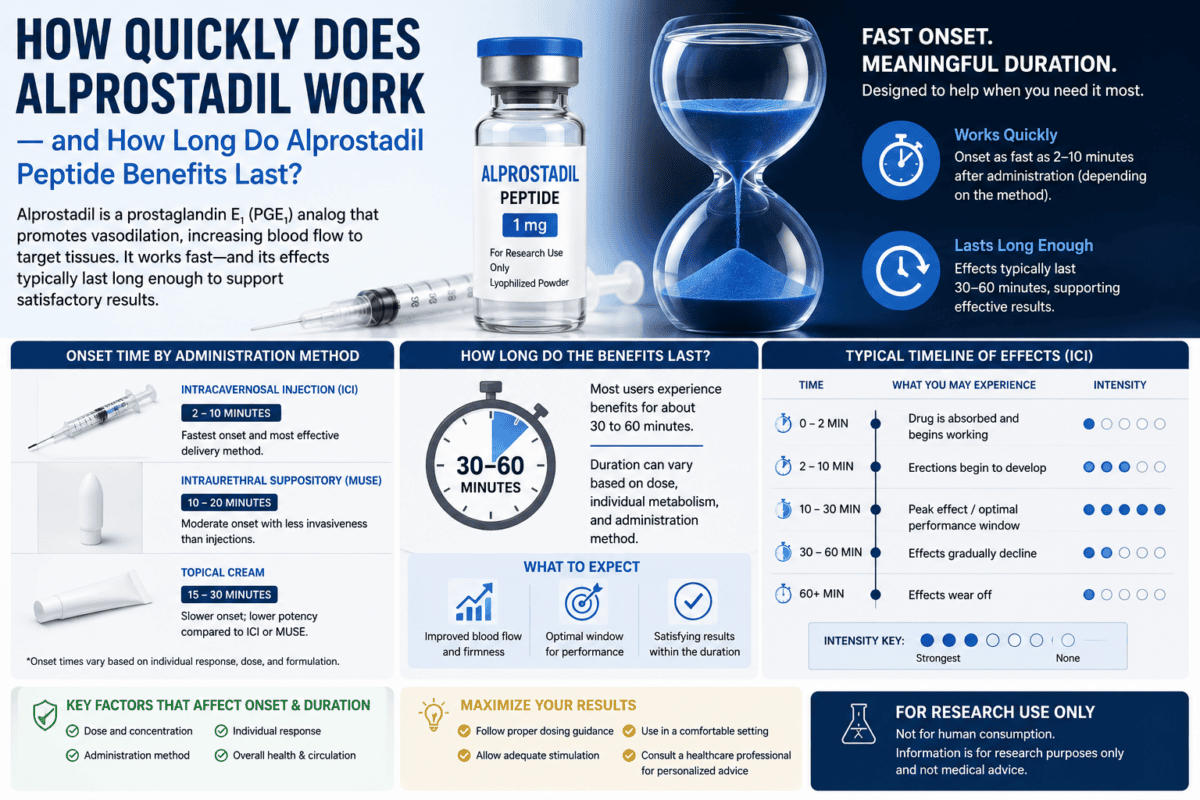 The Powerful Truth About Alprostadil Peptide Benefits: Uses, How It Works, Effectiveness & Safety Alprostadil Peptide Benefits