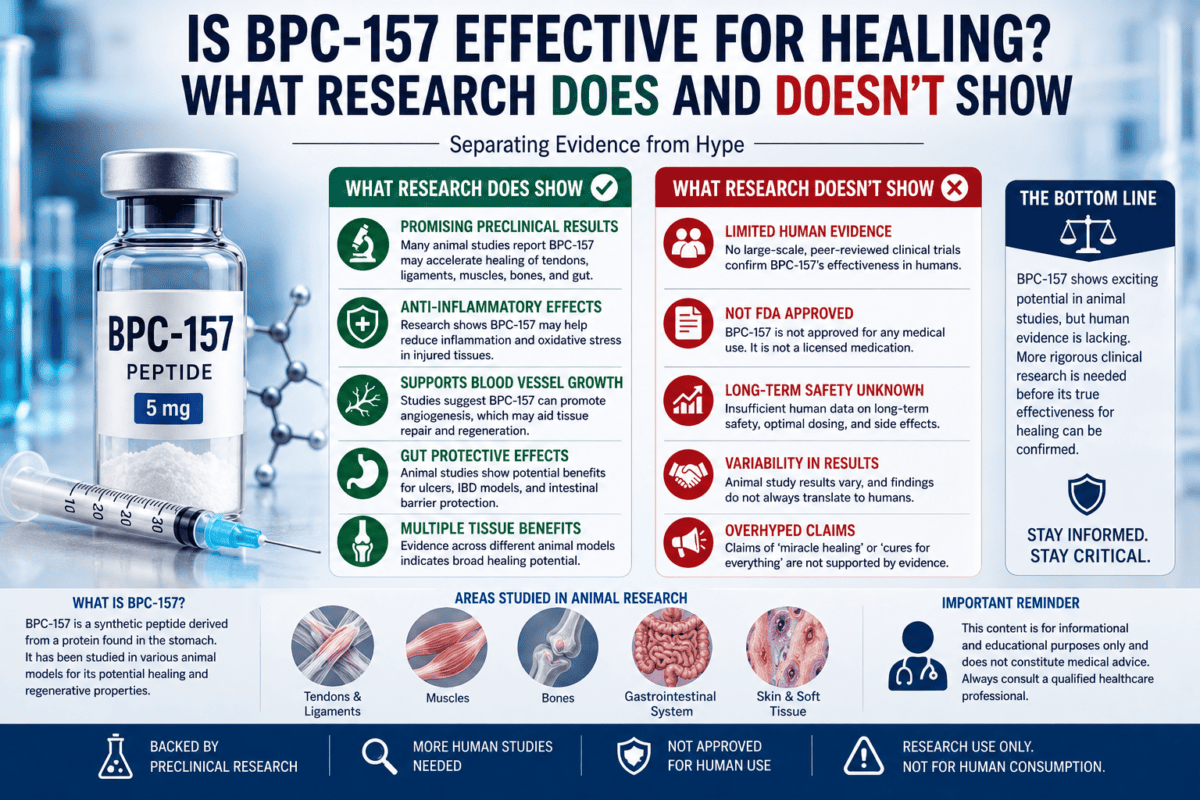 BPC-157 Peptide Benefits: What's Proven vs. Overhyped BPC-157 Peptide Benefits