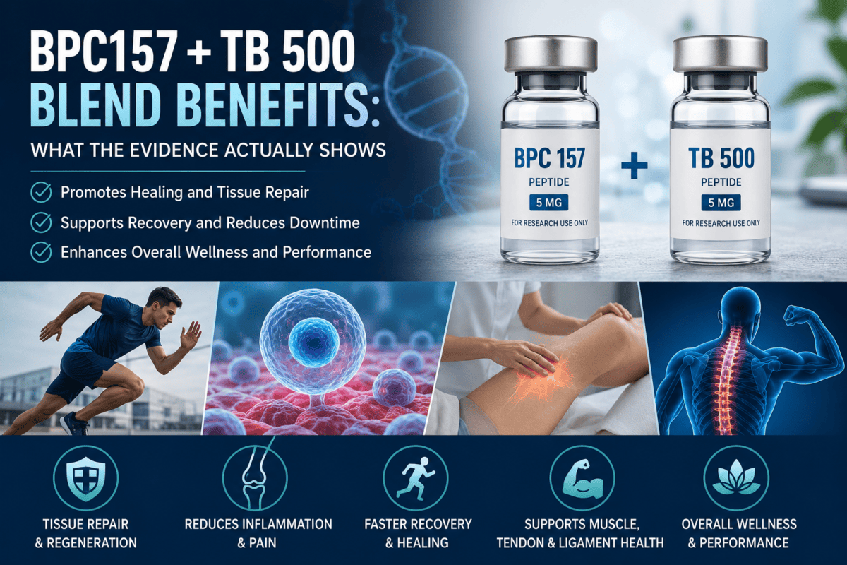 BPC157 + TB 500 Blend Benefits: What the Evidence Actually Shows BPC157 + TB 500 Blend Benefits