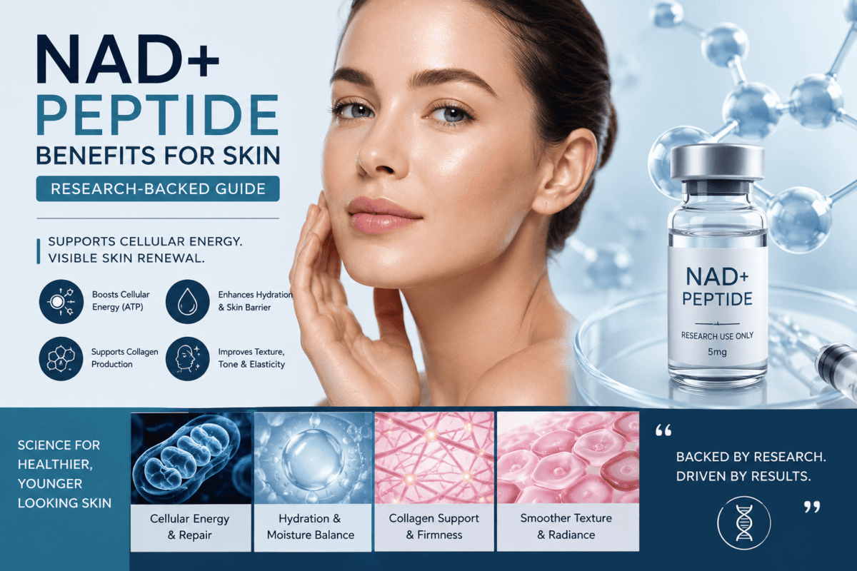 NAD+ Peptide Benefits for Skin: Research-Backed Guide NAD+ Peptide Benefits for Skin