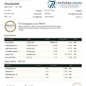 Certificate of Analysis