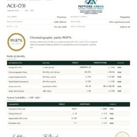 Certificate of Analysis for research peptide