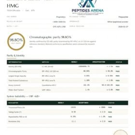 Certificate of Analysis for research peptide