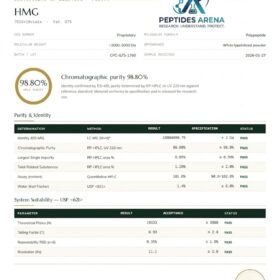 Certificate of Analysis for research peptide