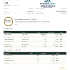 Certificate of Analysis for research peptide