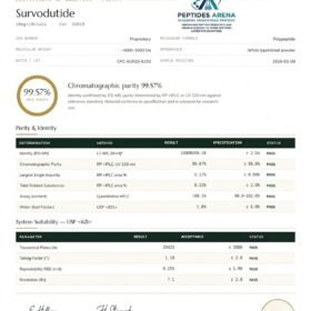 Certificate of Analysis for research peptide