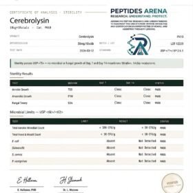 Certificate of Analysis for research peptide
